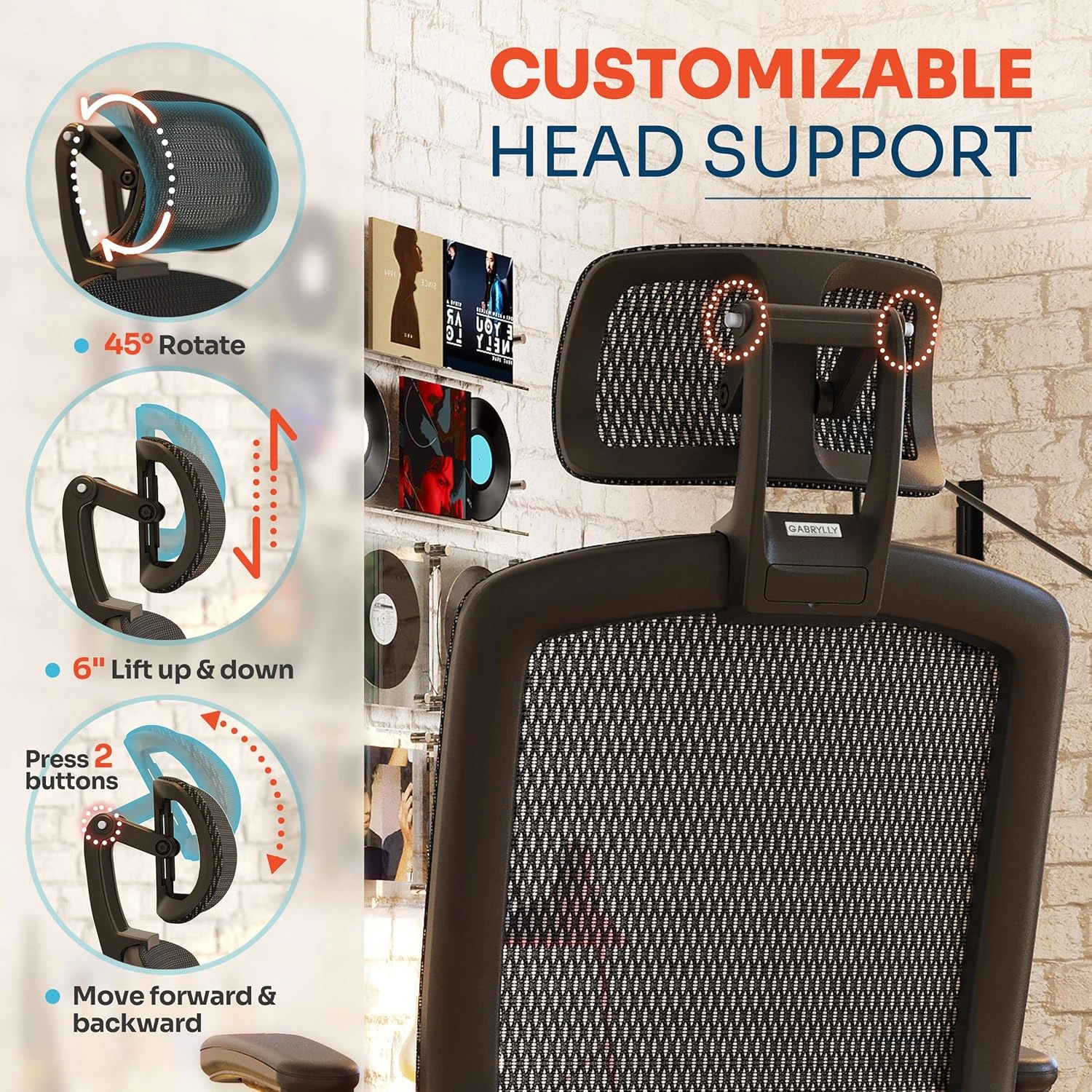 Adjustable Ergonomic Chair for Posture Adjustable ergonomic office chair designed to improve posture and reduce pain