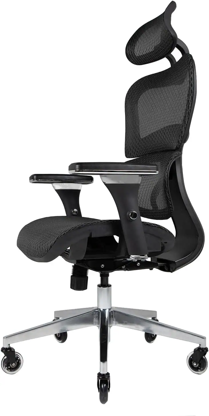 Budget ergonomic chair with supportive backrest for pain relief