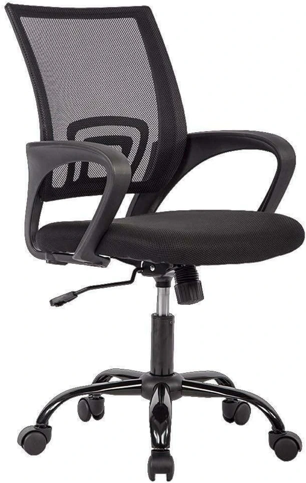 Budget ergonomic task chair with smooth-rolling wheels and adjustable height