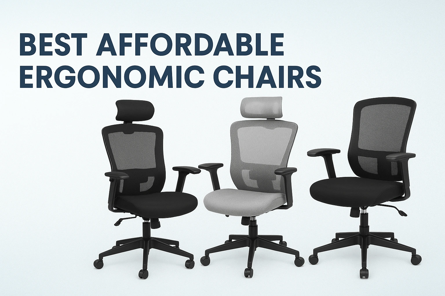 Best affordable ergonomic chairs with adjustable features, mesh backs, and cushioned seats for budget-friendly comfort