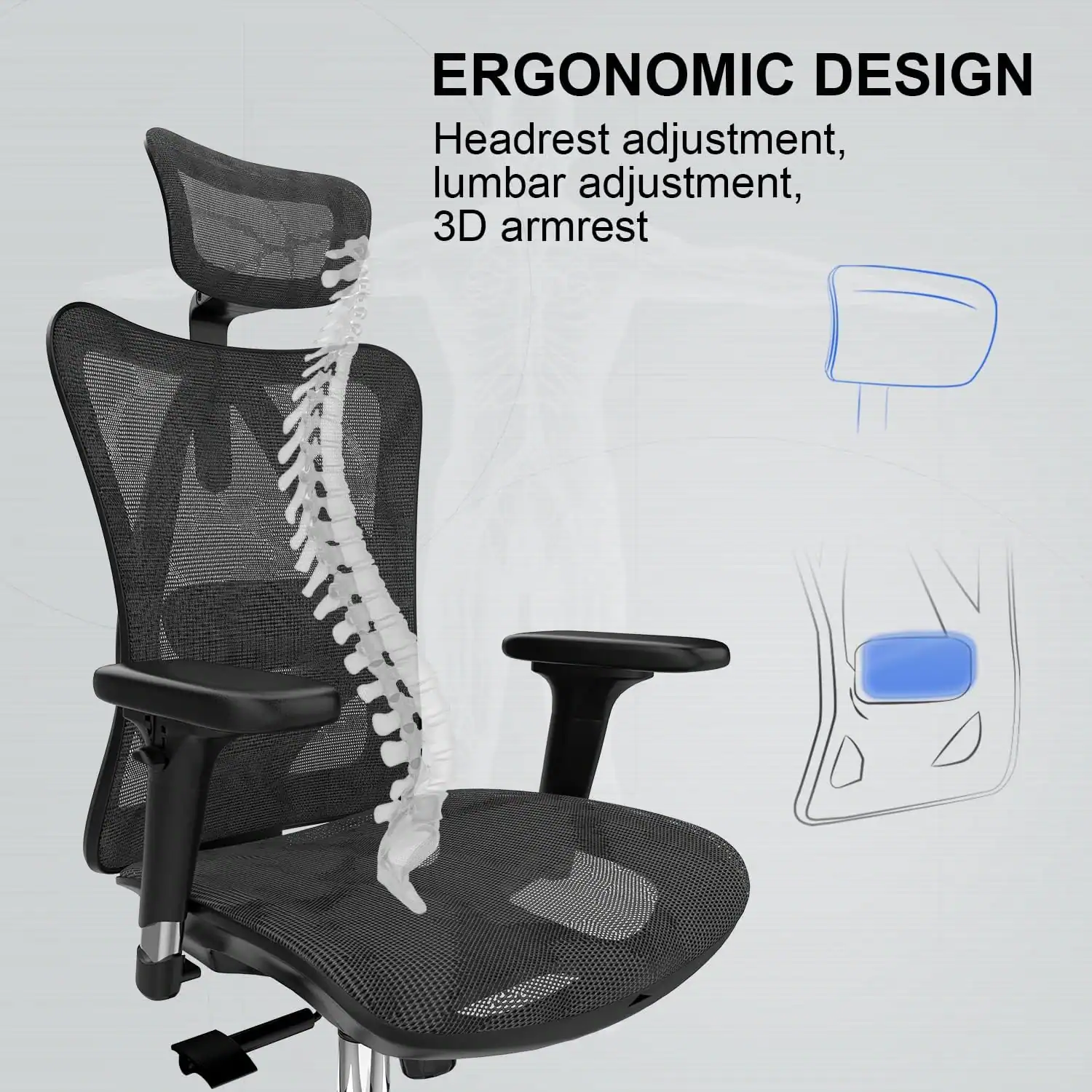 Reclining Ergonomic Chair with Footrest Reclining ergonomic chair with footrest for back support and relaxation